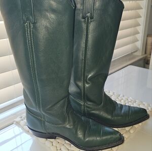 CAPEZIO GREEN LEATHER COWBOY BOOTS